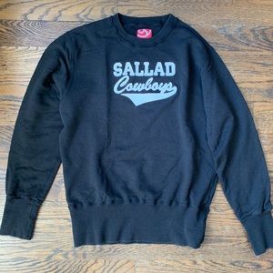 embroidered black sweatshirt